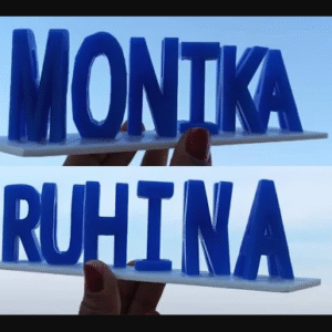personalized 3d flip name – dual name plate | custom 3d name art (up to 9 letters)